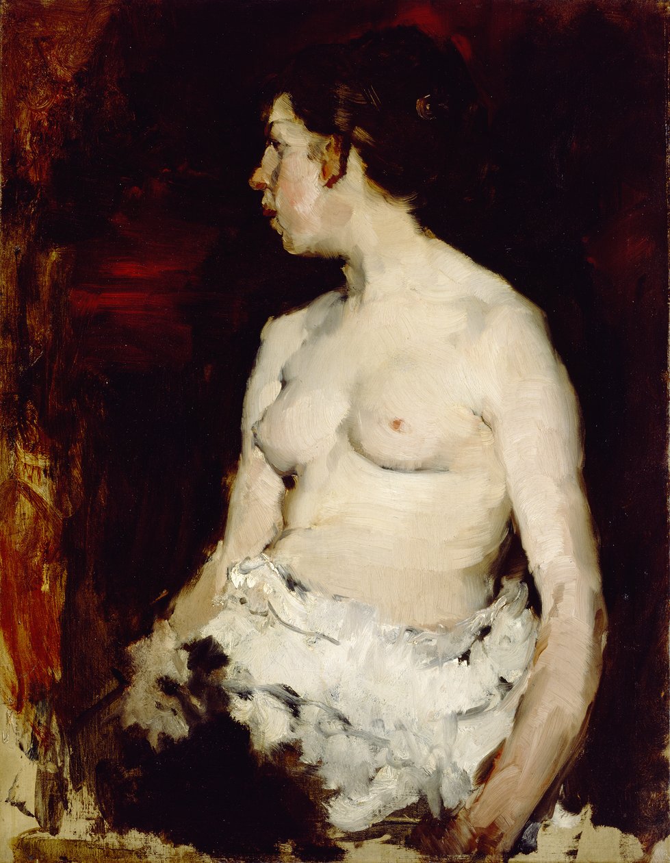 Nu sentado, c.1879 de Frank Duveneck
