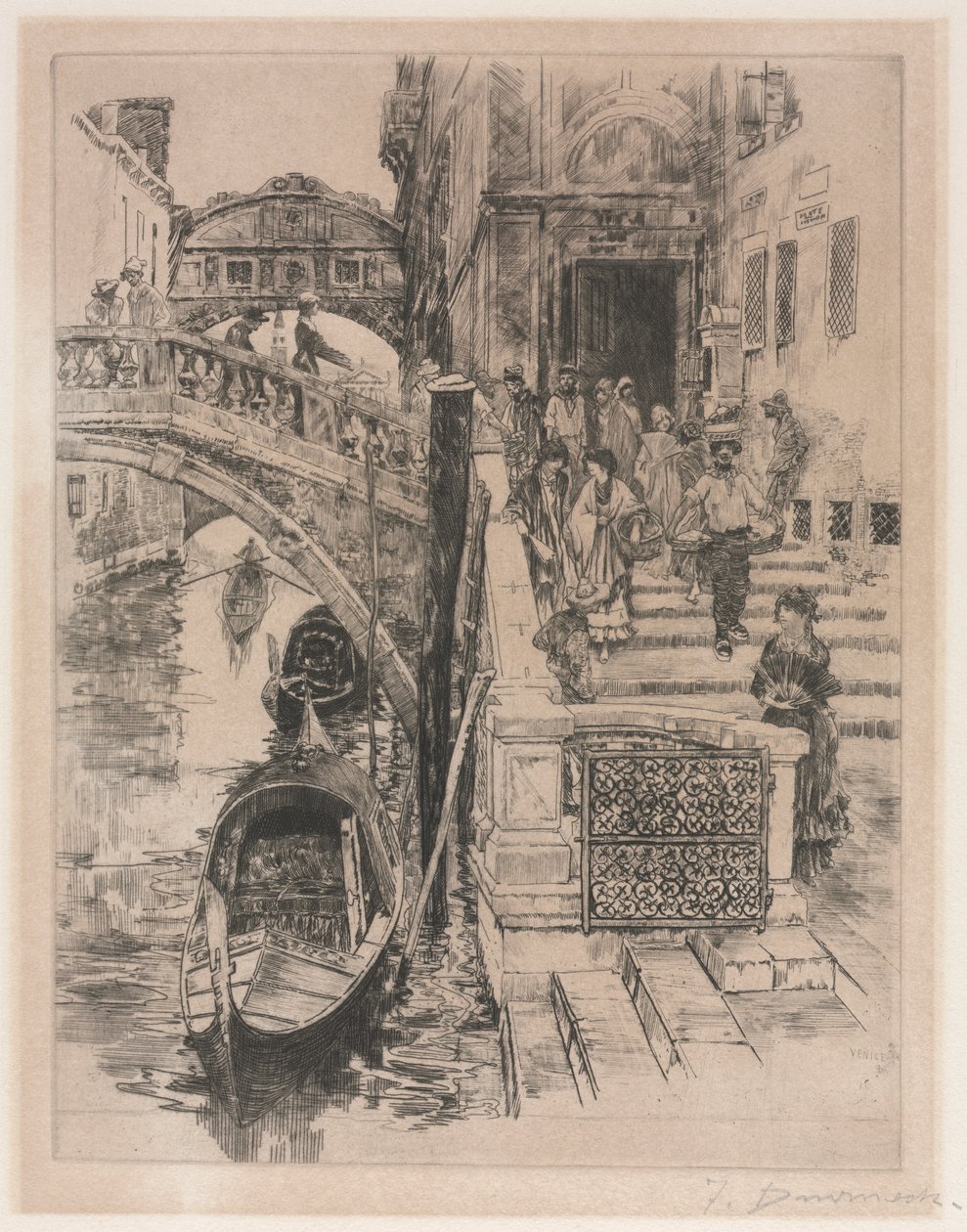 A Ponte dos Suspiros (segunda placa) de Frank Duveneck