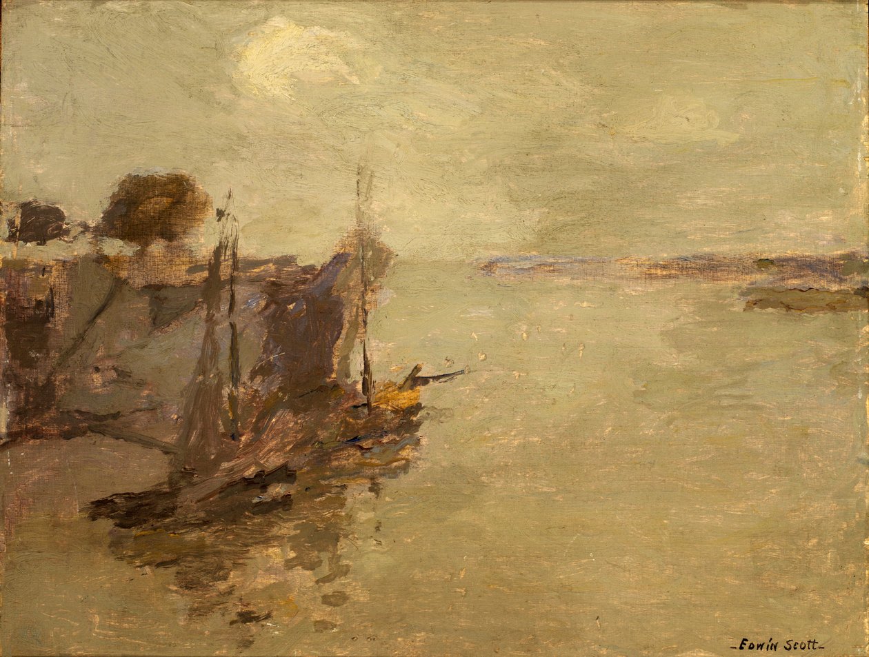 Barcos de pesca de Honfleur no. 2, s.d. de Frank Edwin Scott