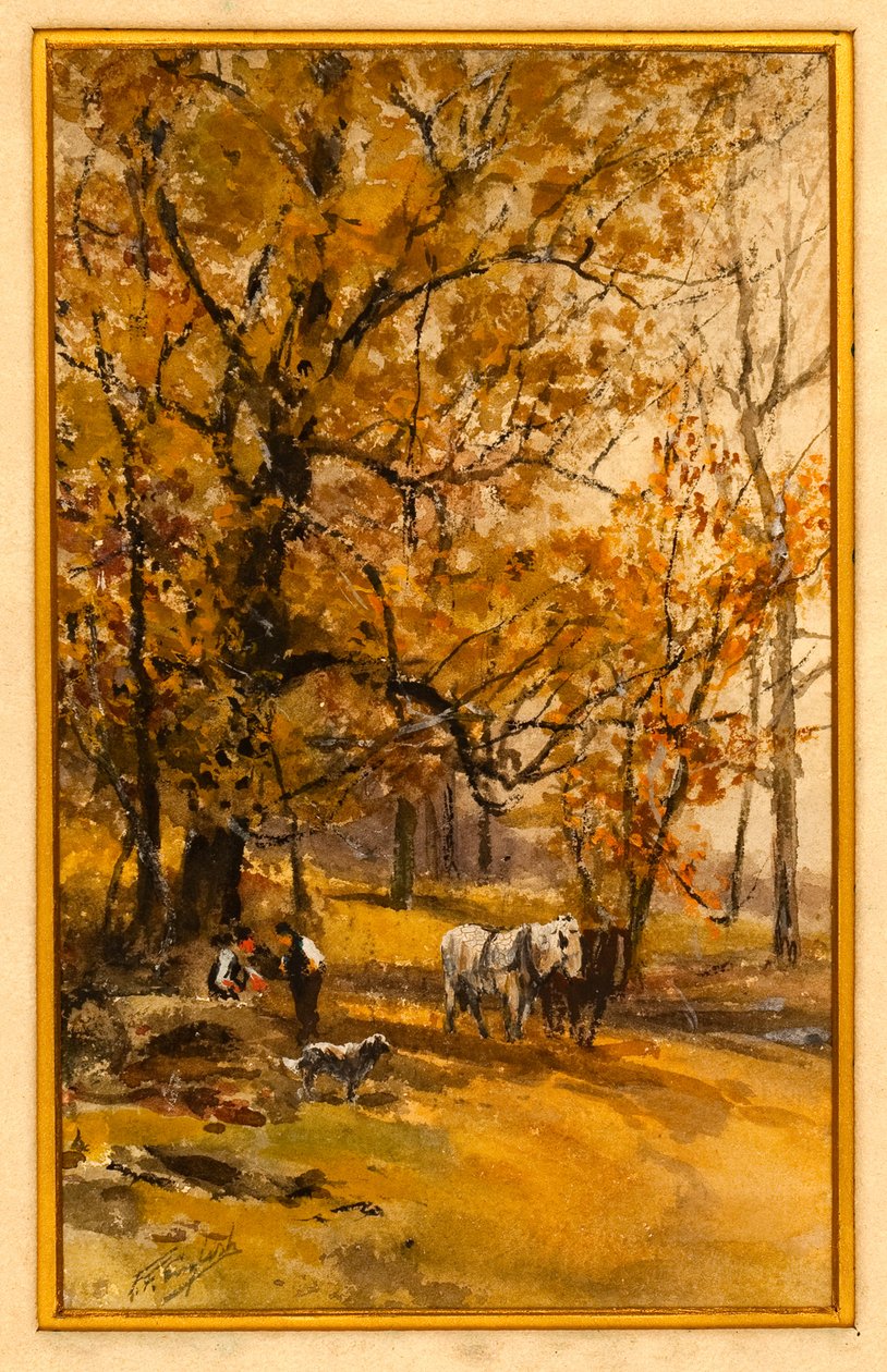 Paisagem (aguarela sobre papel) de Frank English