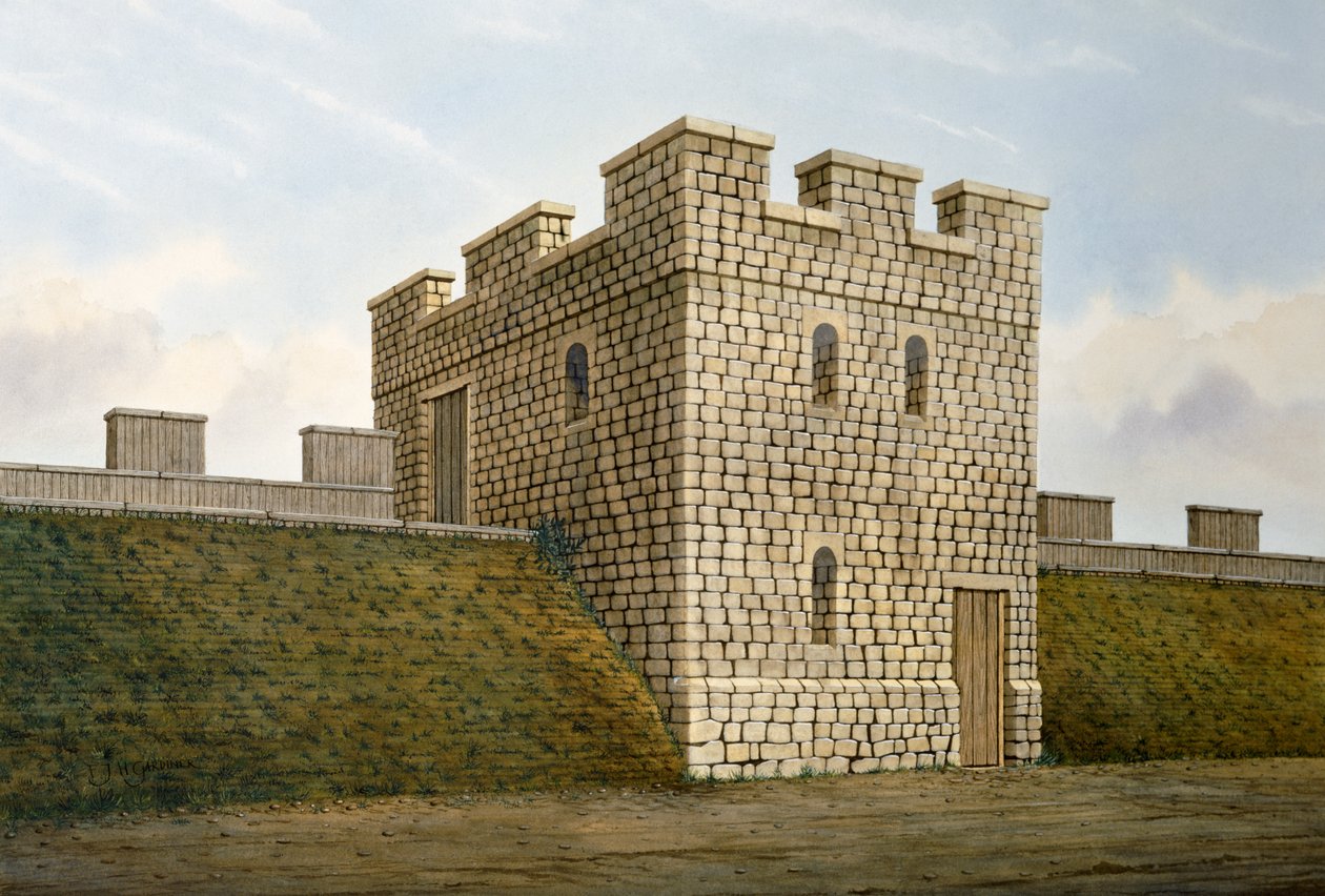 Muralha de Adriano: Banks East Turret, século II, c1990-2010 de Frank Gardiner