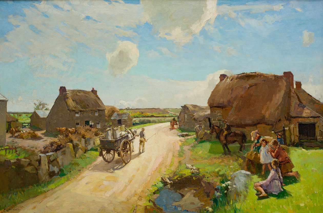 O carrinho de leite, c.1920 de Frank Gascoigne Heath