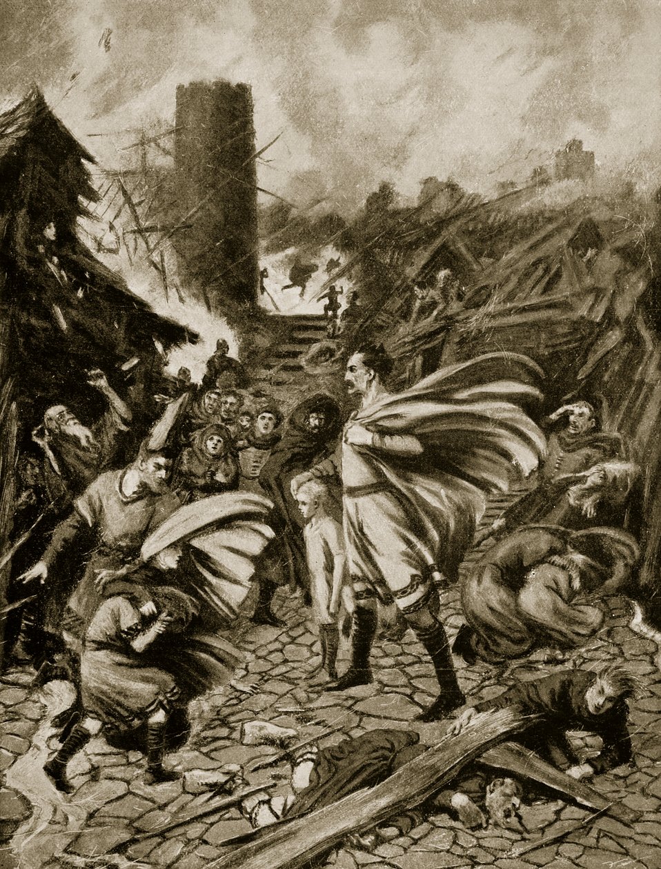 O turbilhão de 1091, ilustração de "Hutchinson
