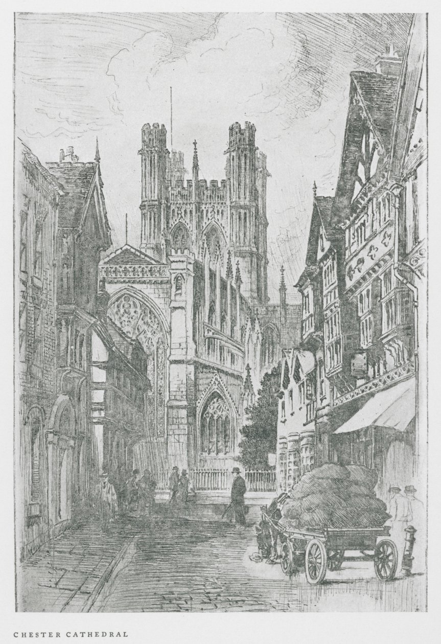 Catedral de Chester (litografia) de Frank Greenwood