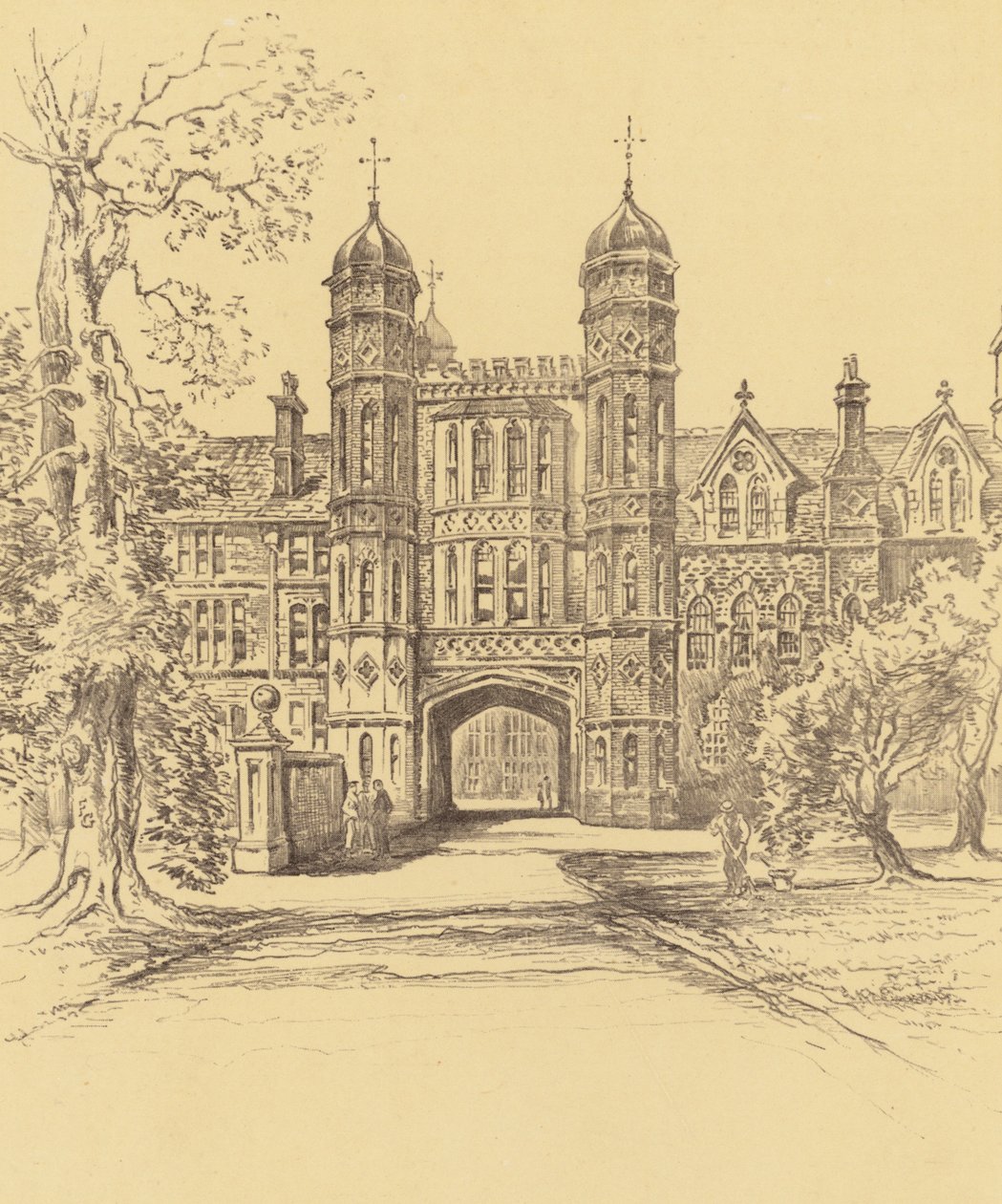 Rossall School (litografia) de Frank Greenwood