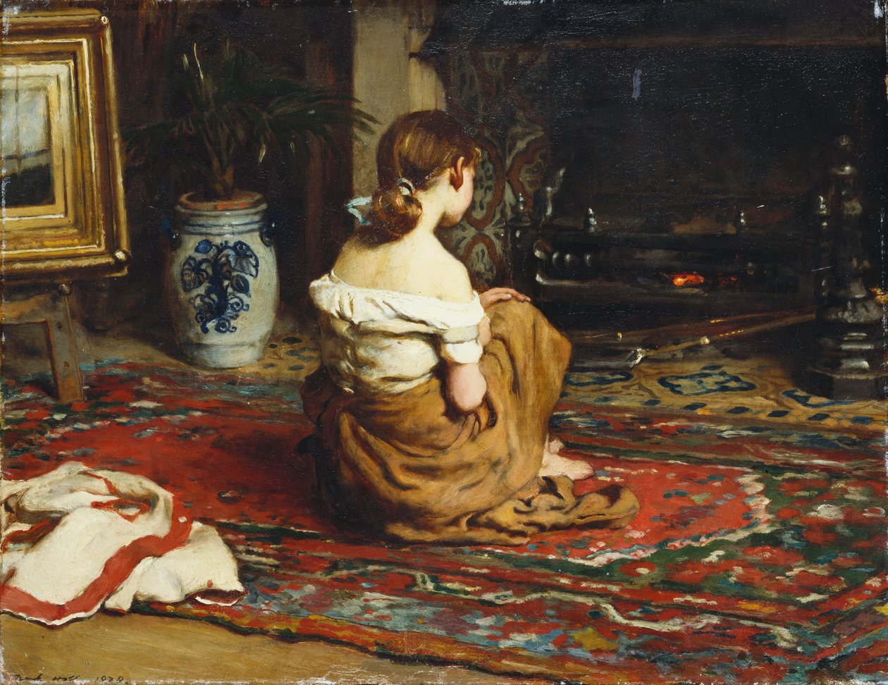 Pelo Fireside, 1878 de Frank Holl