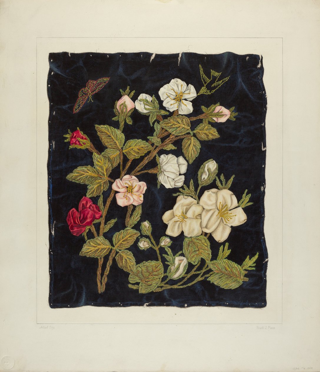 Flores artesanais em preto, 19351942. de Frank J Mace