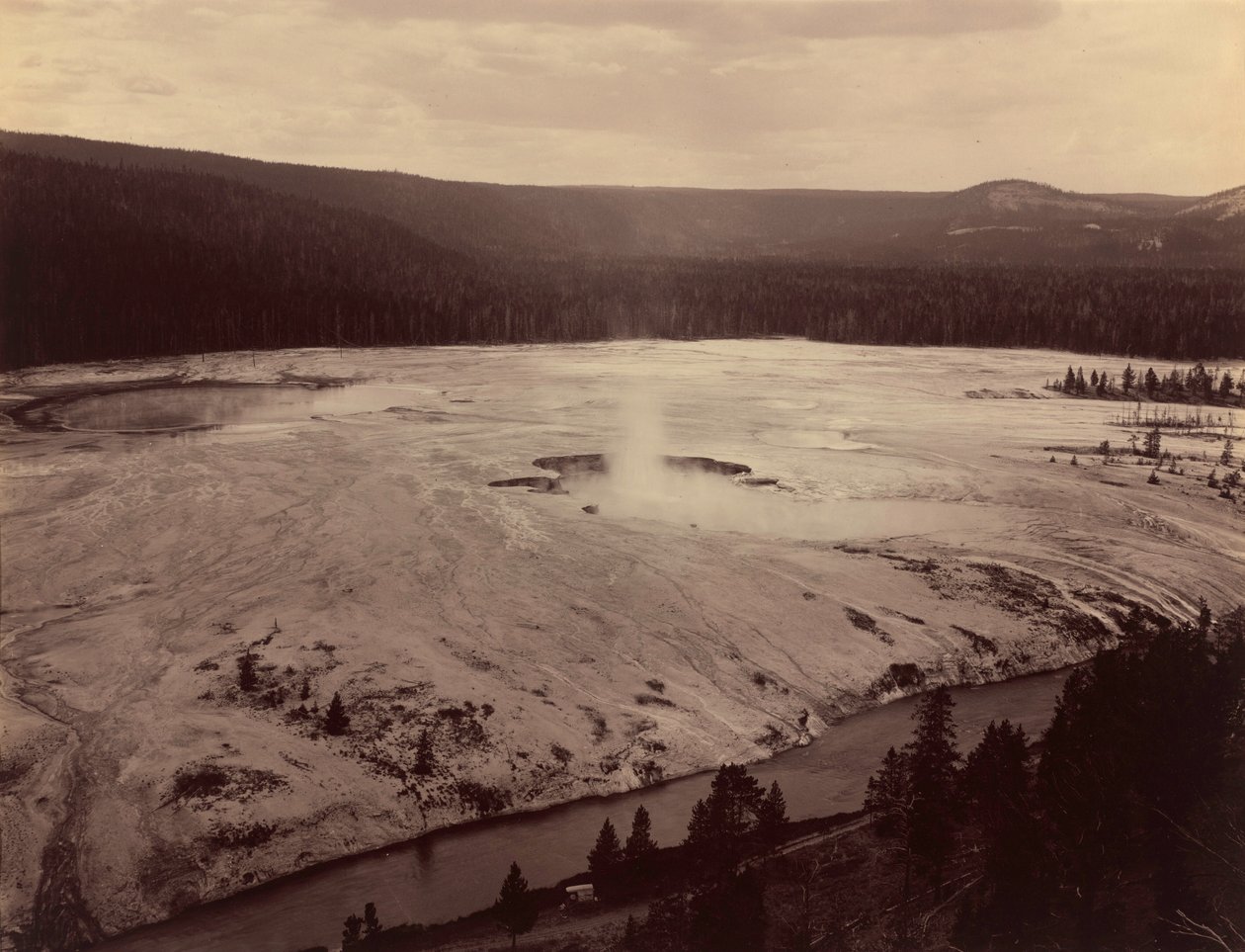 Meio Acre do Inferno, Rio Firehole, 1884 (foto) de Frank Jay Haynes