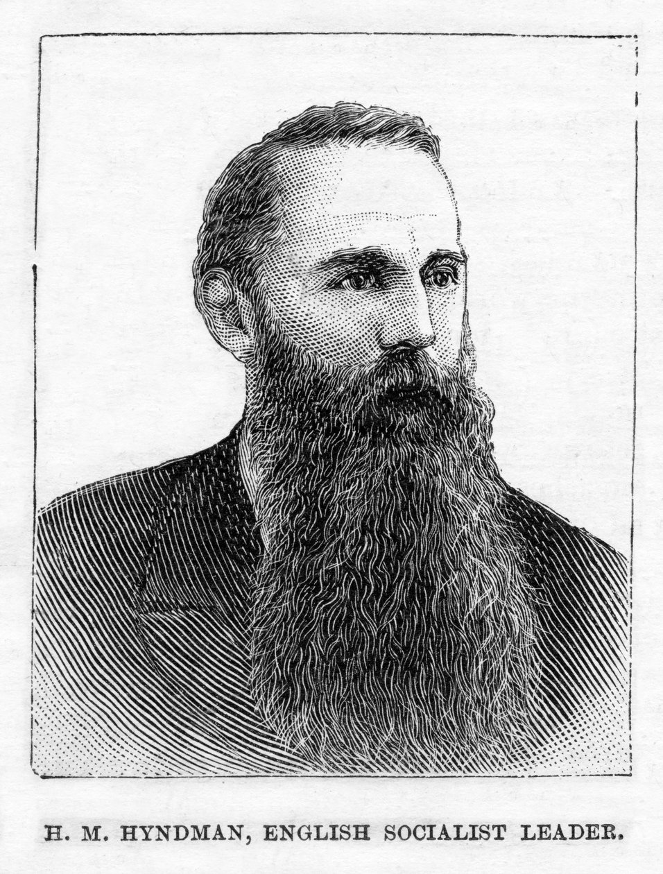 HM Hyndman, fundador do primeiro partido político socialista britânico, ilustração de "Popular mensal de Frank Leslie", 1886 de Frank Leslie
