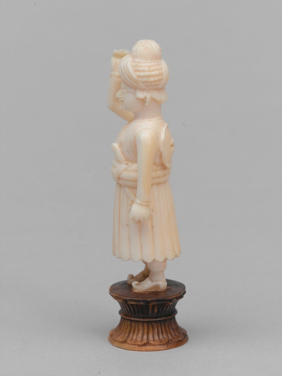 Peão preto, peça de xadrez, Índia, 1820 por volta de de Frank Mason Good
