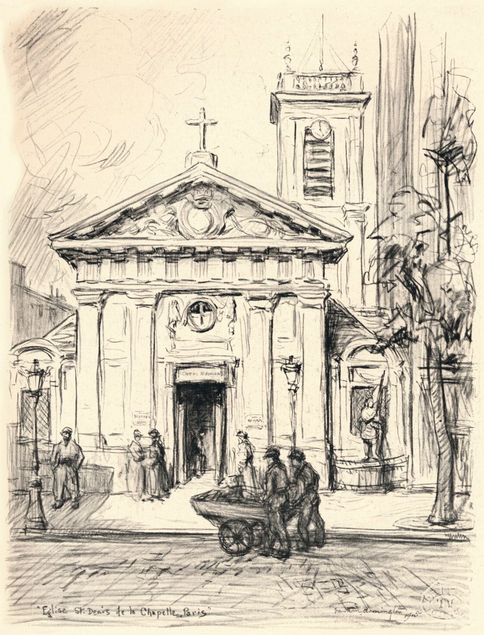 Igreja de St Denis de la Chapelle, 1915 de Frank Milton Armington
