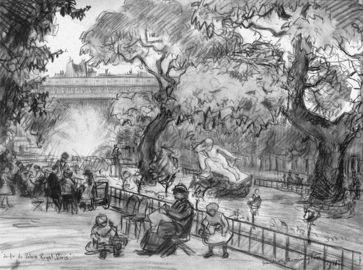 Jardim do Palais-Royal, 1915 de Frank Milton Armington