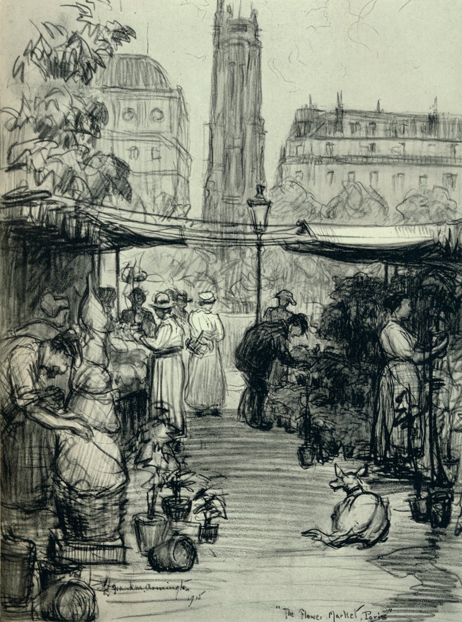 O Mercado das Flores, 1915 de Frank Milton Armington