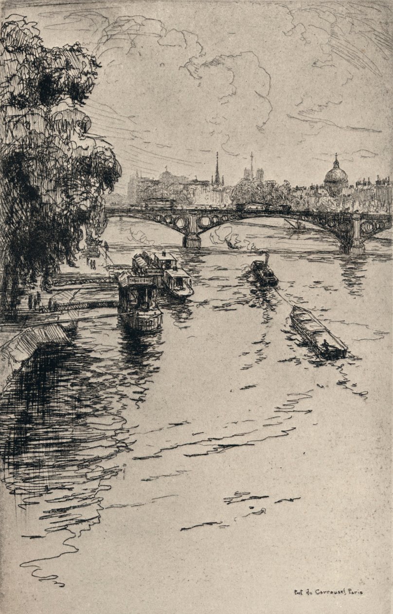 Pont du Carrousel, 1915 de Frank Milton Armington