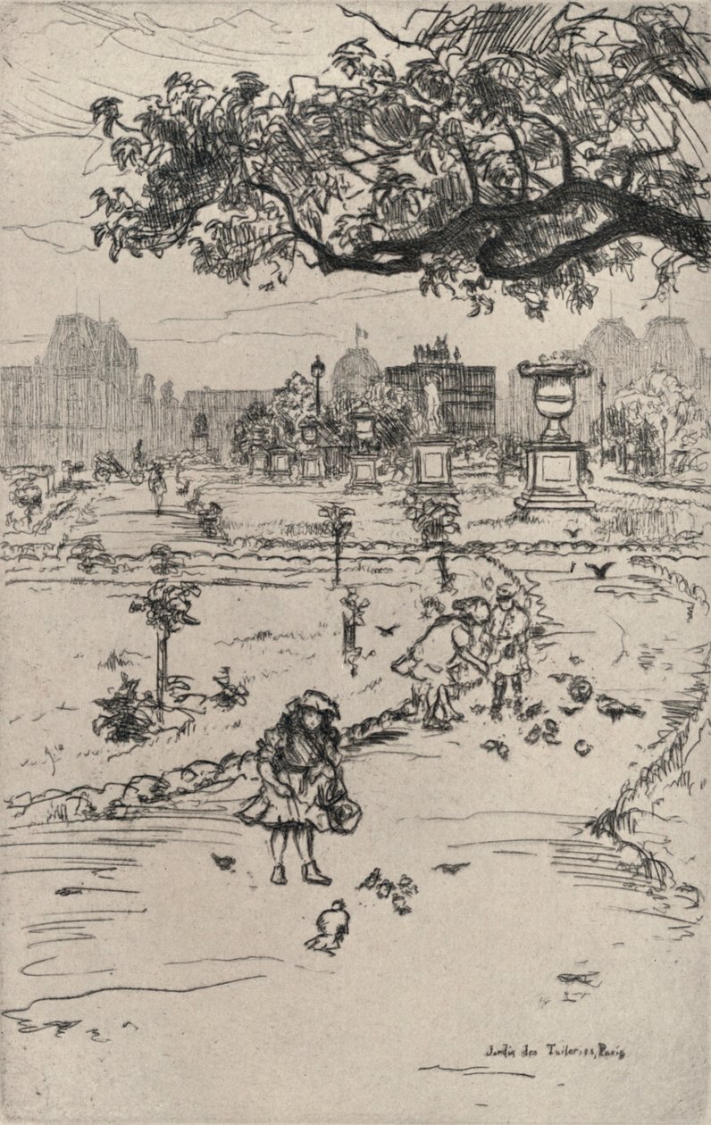 Jardins das Tulherias, 1915 de Frank Milton Armington