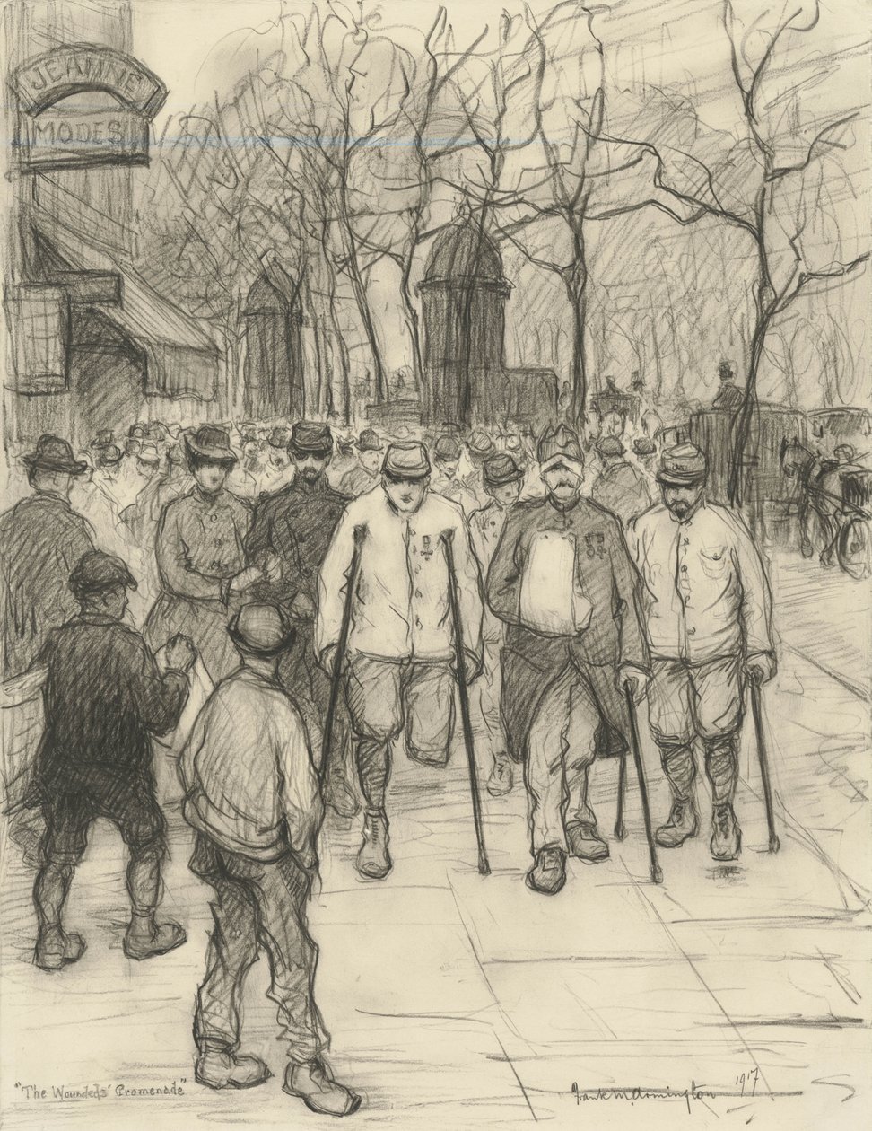 O Passeio dos Feridos, 1917 de Frank Milton Armington