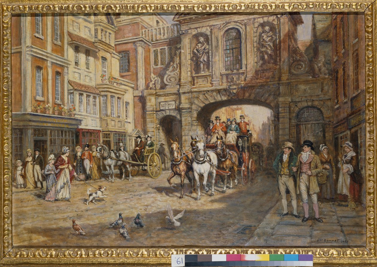 O Royal Mail a passar por Temple Bar de Frank Moss Bennett