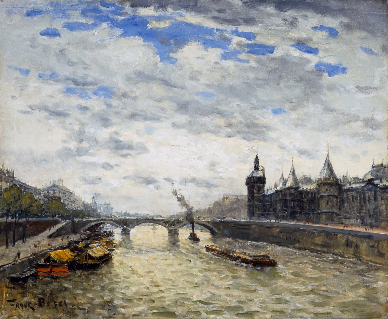 O Sena, Paris (óleo sobre tela) de Frank Myers Boggs