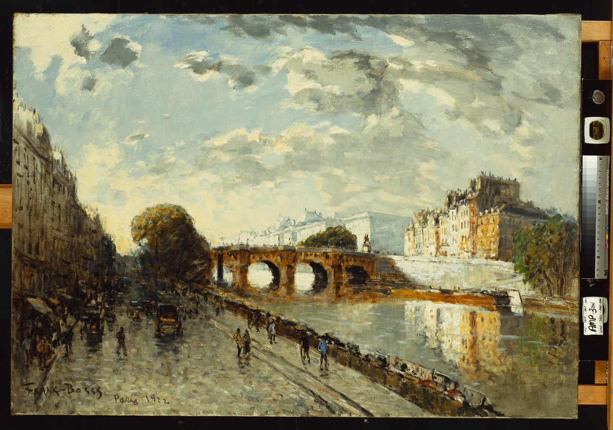 O Sena em Paris, Quai des Augustins, 1922 de Frank Myers Boggs