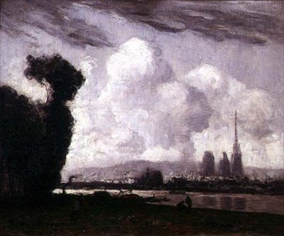 Vista de Rouen (óleo sobre tela) de Frank Myers Boggs