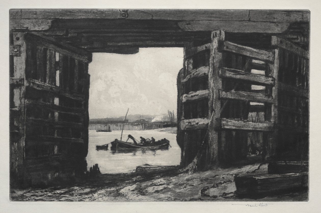 Uma extensão da ponte velha de Battersea de Frank Short
