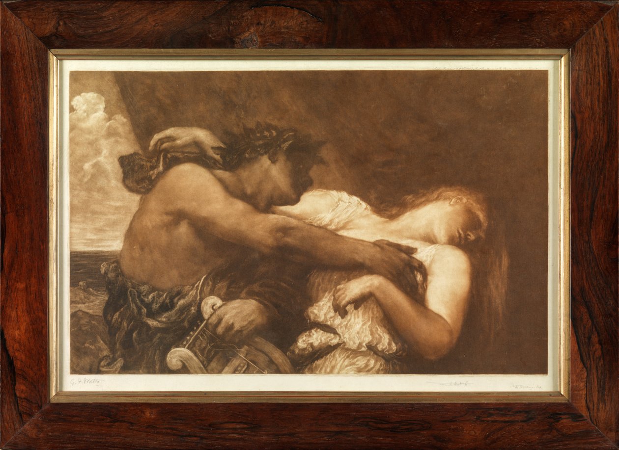 Orfeu e Eurídice (mezzotint) de Frank Short