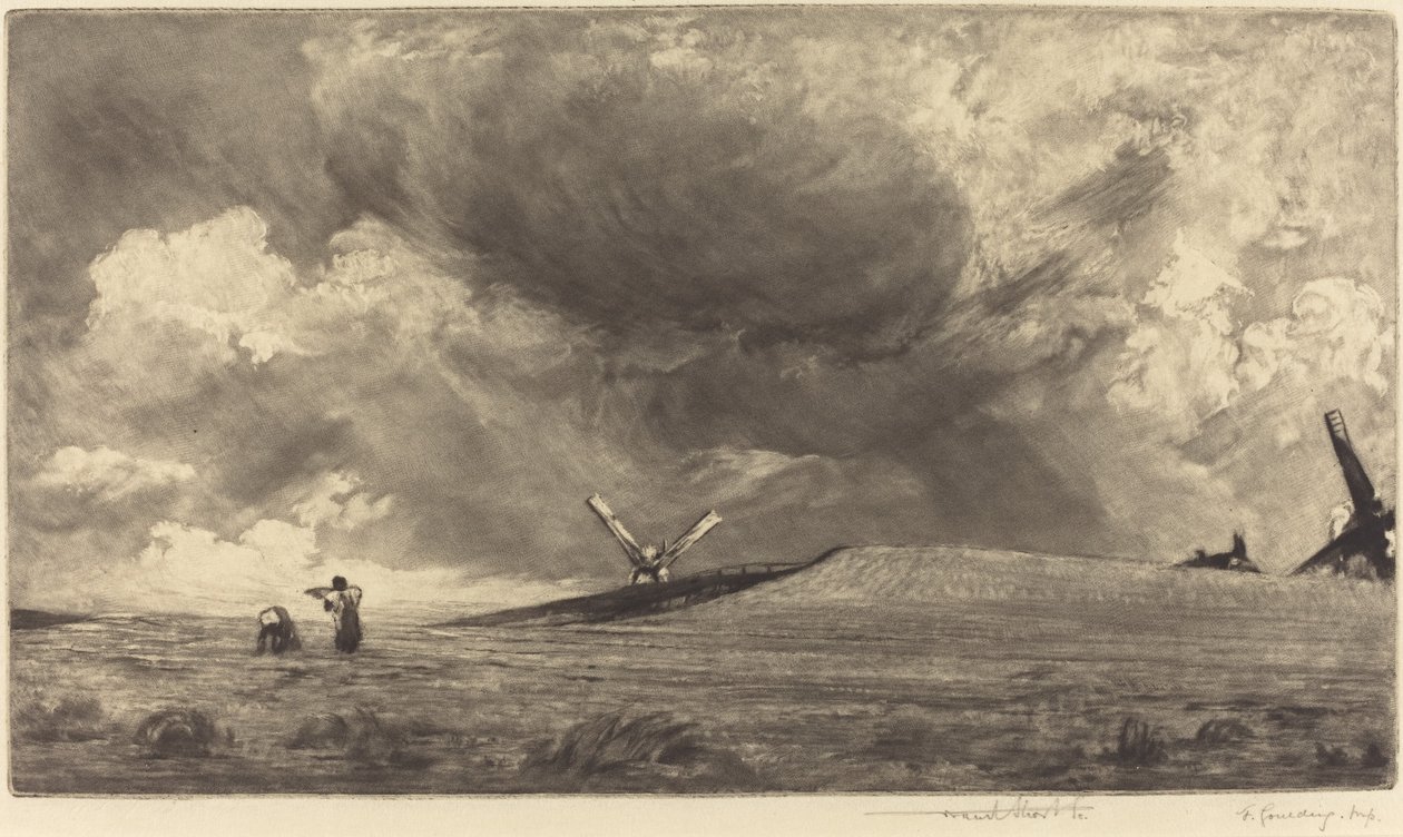 Um Sussex Down de Frank Short, after John Constable