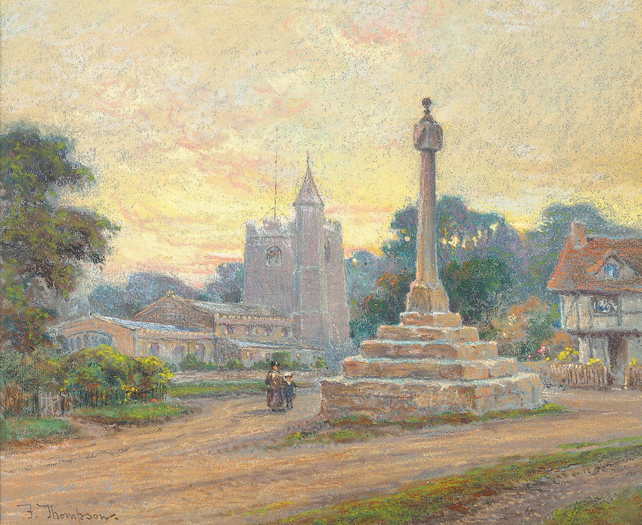Ombersley Cross, Worcester, Crepúsculo de Frank Thompson