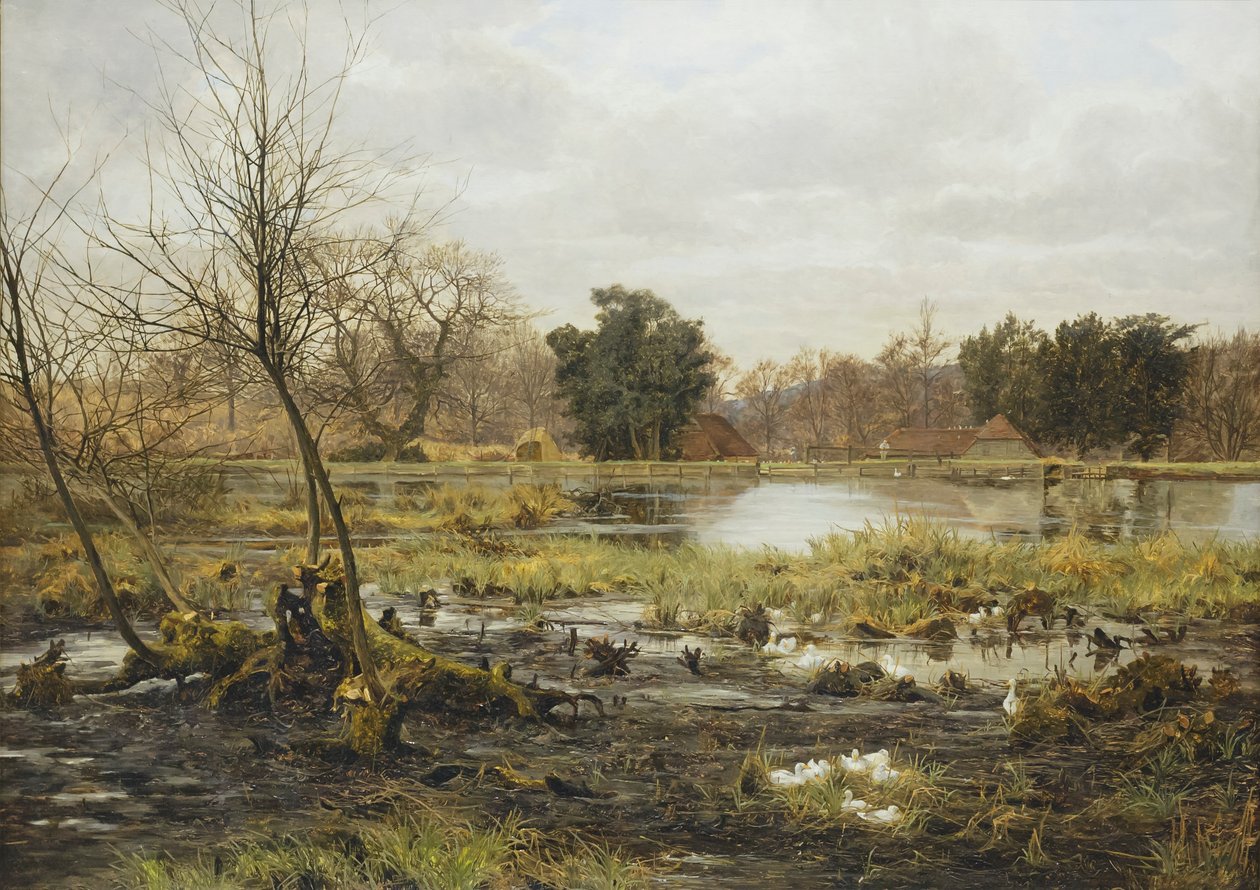 Cena rural, Frank Walton (óleo sobre tela) de Frank Walton