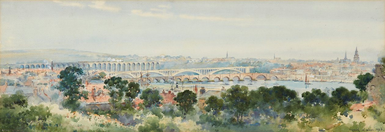 Berwick on Tweed (aguarela) de Frank Watson Wood