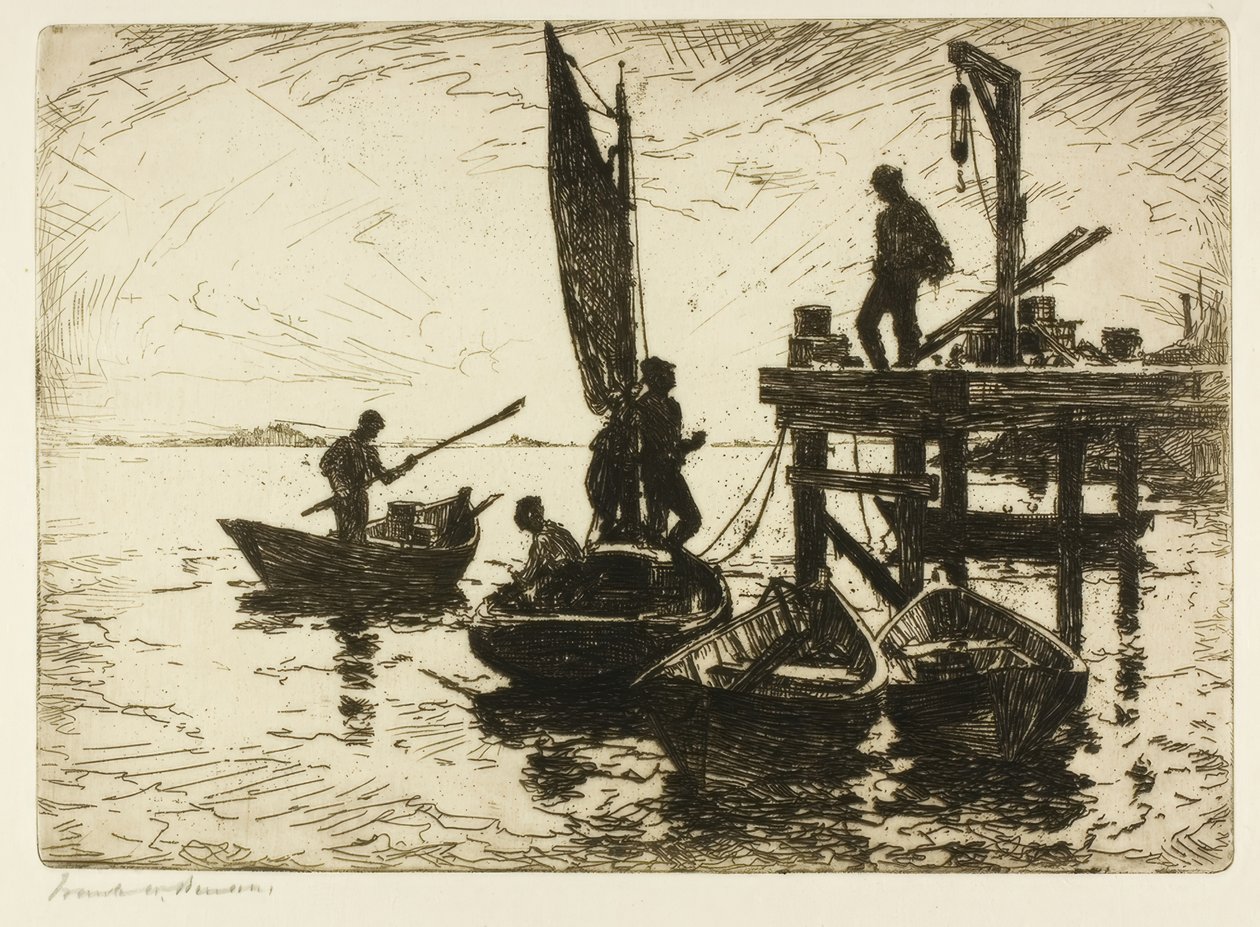 Barcos ao amanhecer de Frank Weston Benson