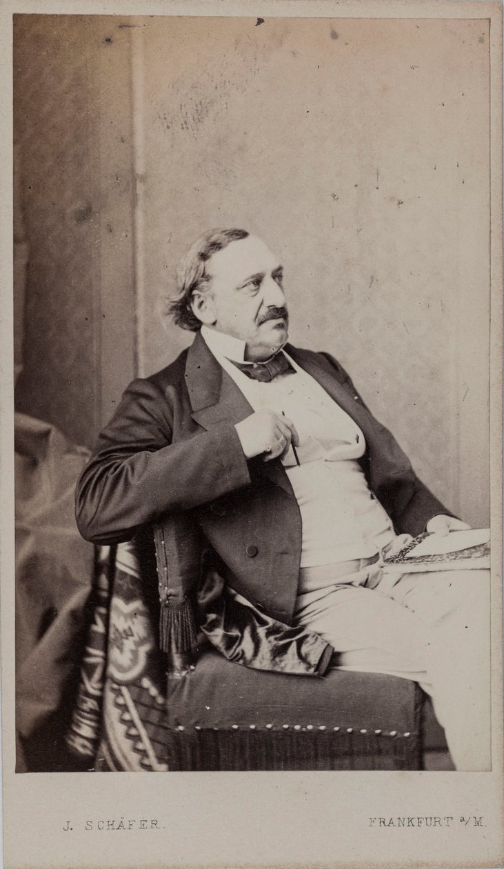 Retrato do compositor Friedrich von Flotow 1812-1883, 1883. de Frankfurt . Photo studio J. Schäfer