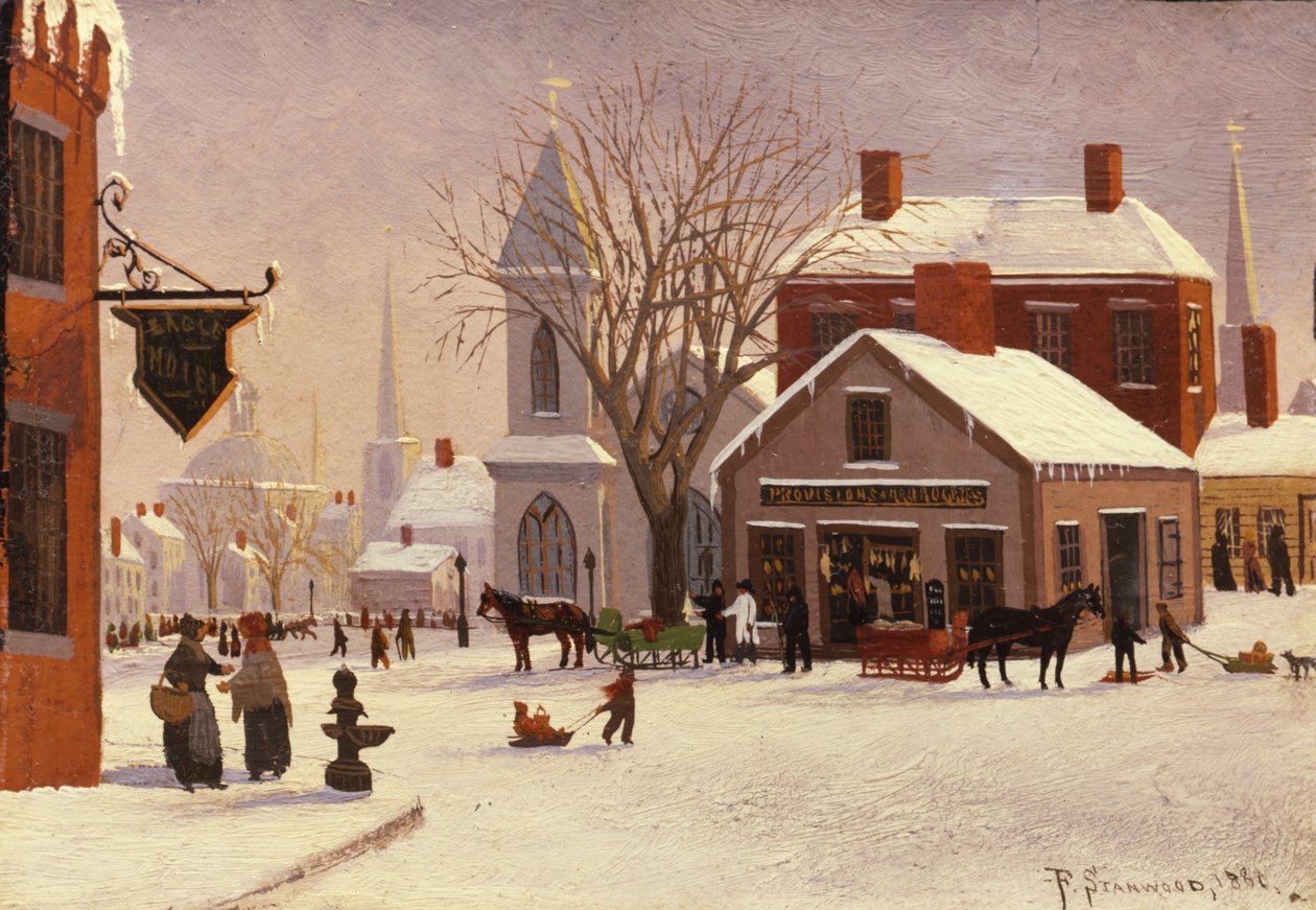 Natal em Connecticut, 1880 de Franklin Stanwood