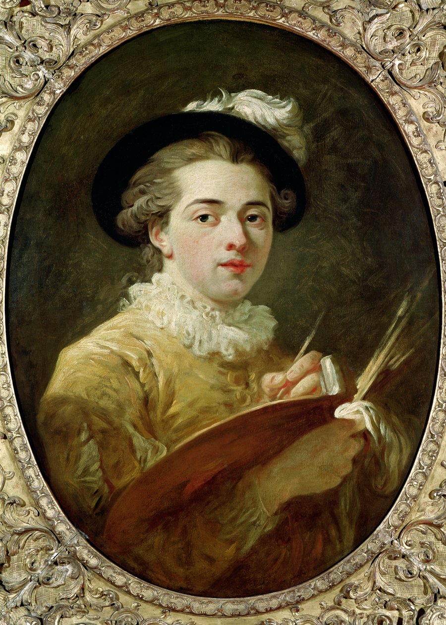 Auto-retrato com paleta de François André Vincent