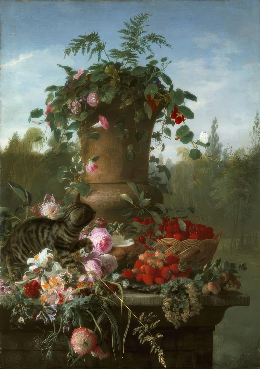 FA de Bruycker, ainda vida com flores e frutos de François Antoine de Bruycker