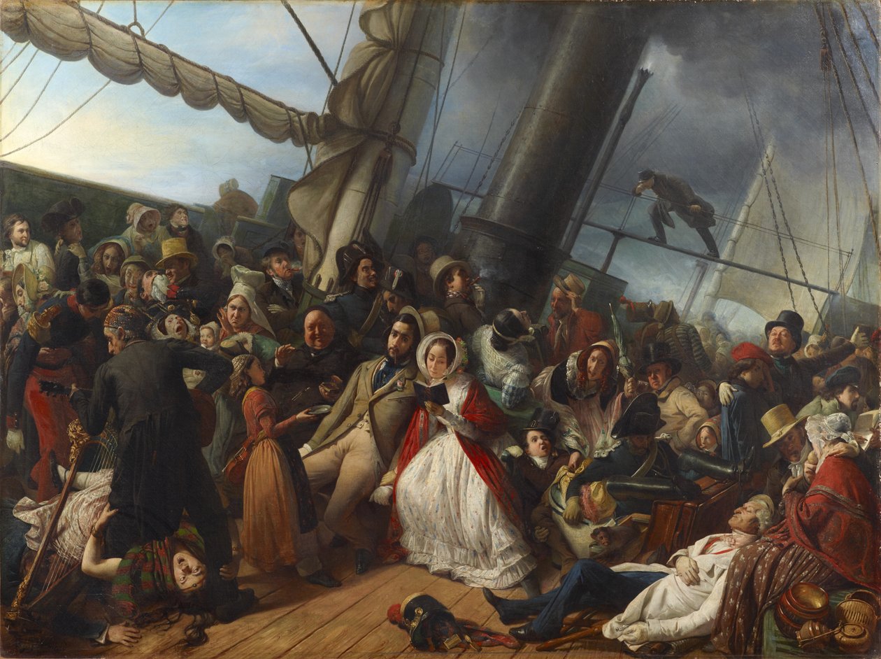Enjoo em um Corvette de François Auguste Biard