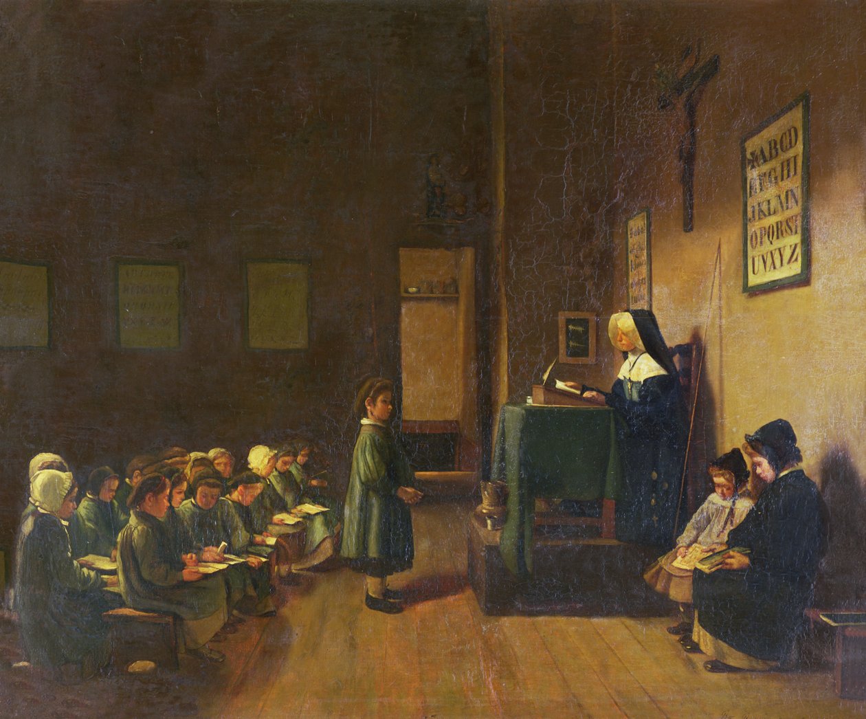 A escola, 1876 de François Bonvin
