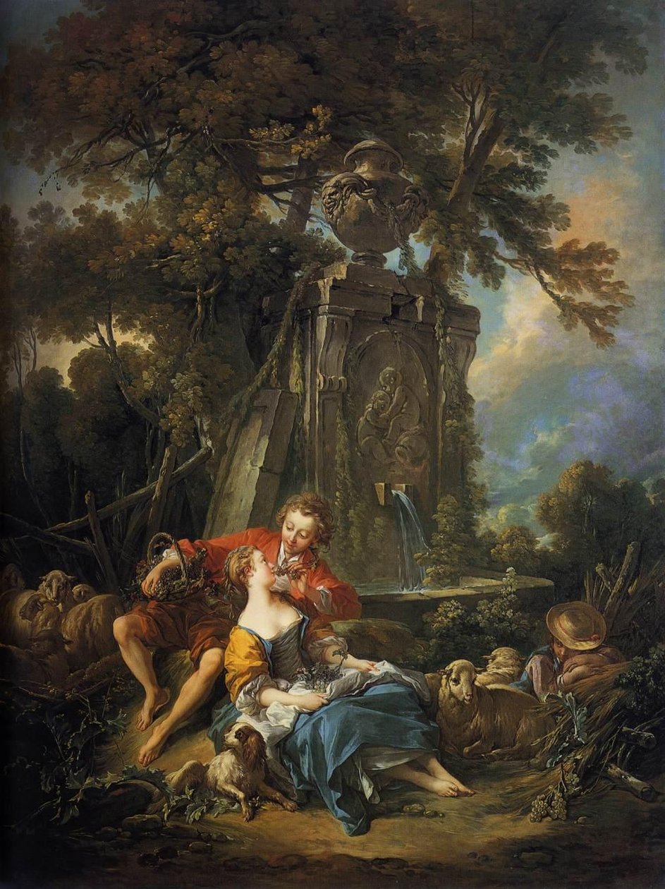 Uma pastoral do outono de François Boucher