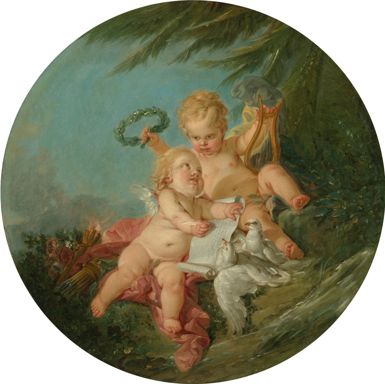 Uma alegoria da poesia de François Boucher