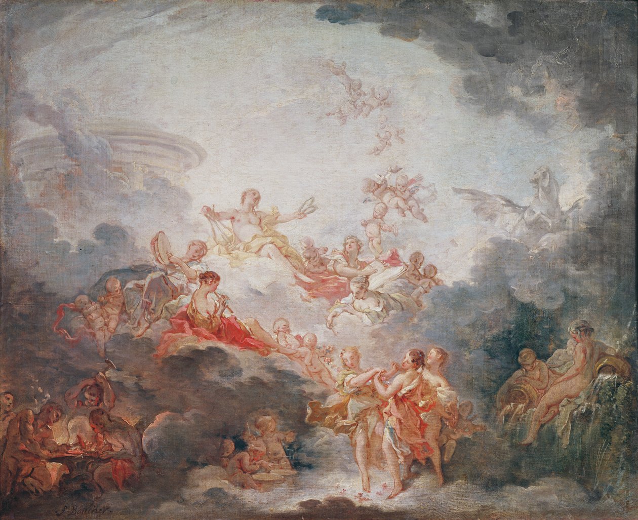 Apolo Coroando as Artes, c.1763-70 de François Boucher