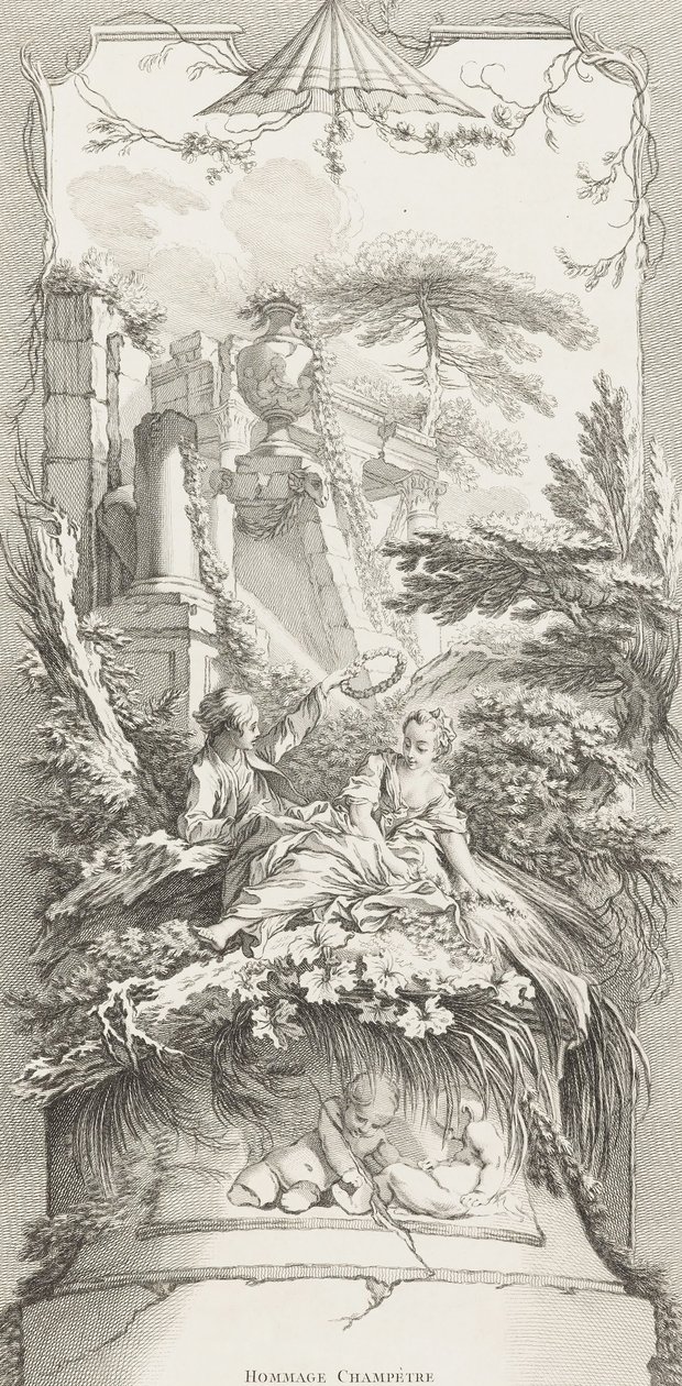 Homenagem a Champeter (Pastoral) em Novas Peças para Telas (Novos Conceitos para Telas) de François Boucher