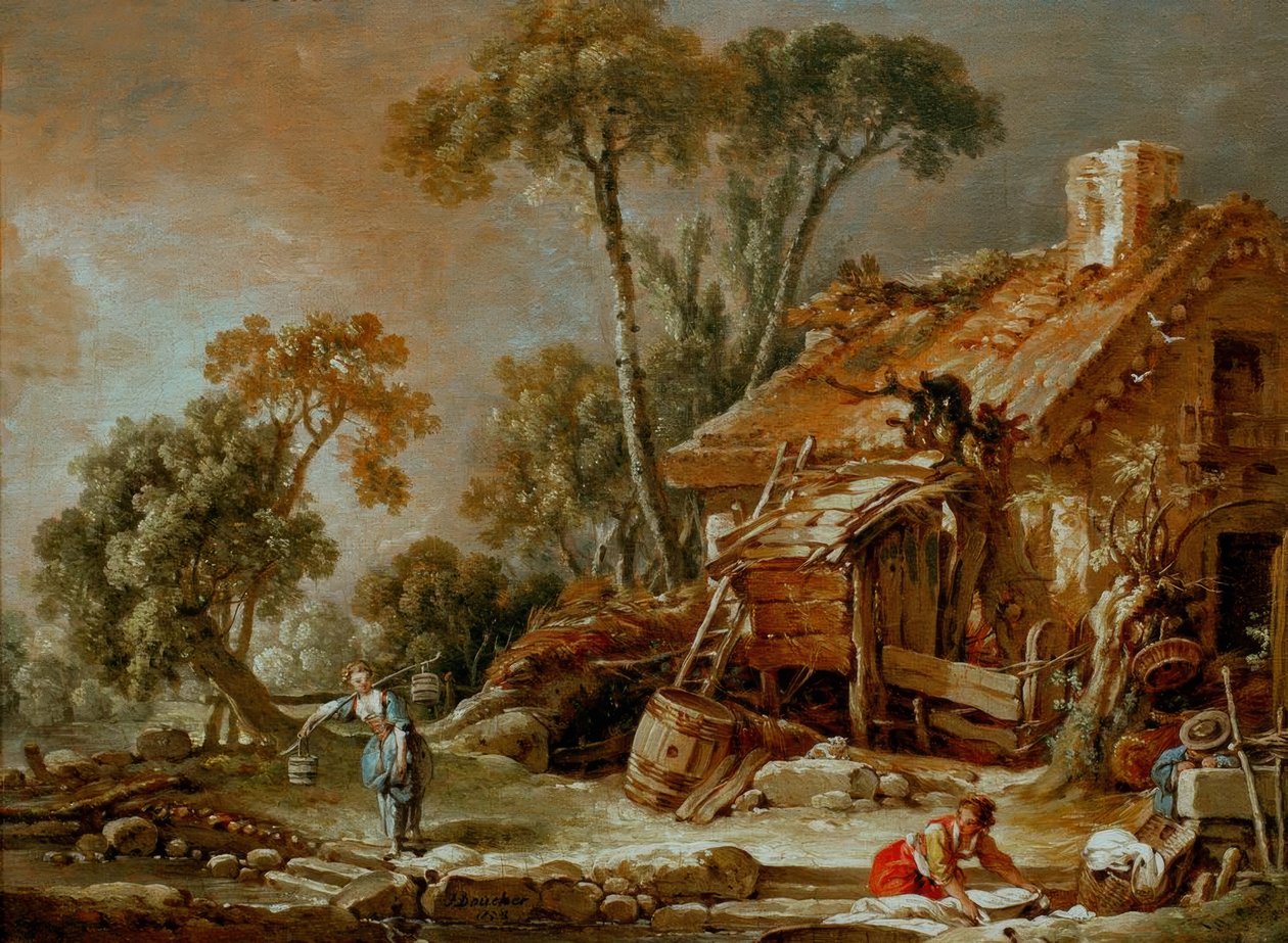 Paisagem com fazenda de François Boucher