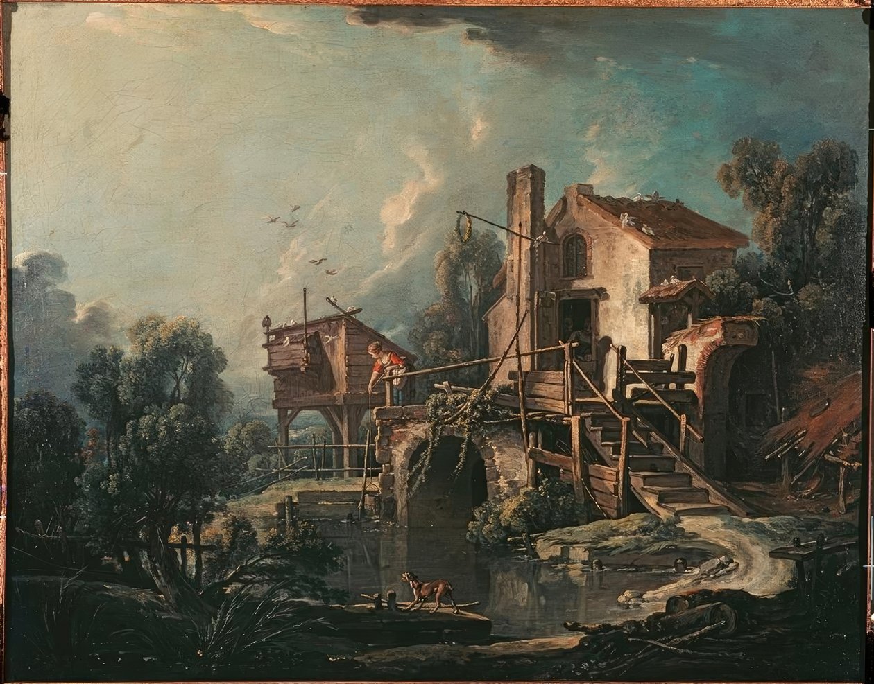 Paisagem com moinho de François Boucher