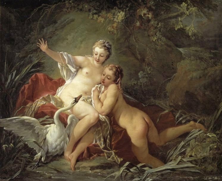 Leda e o cisne de François Boucher