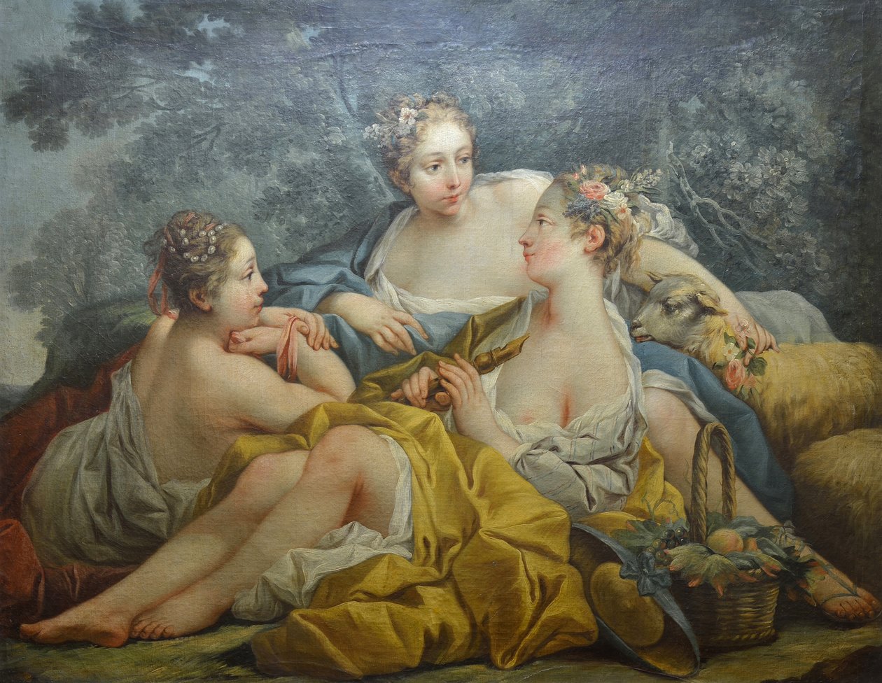 Ninfas tocando flauta de François Boucher