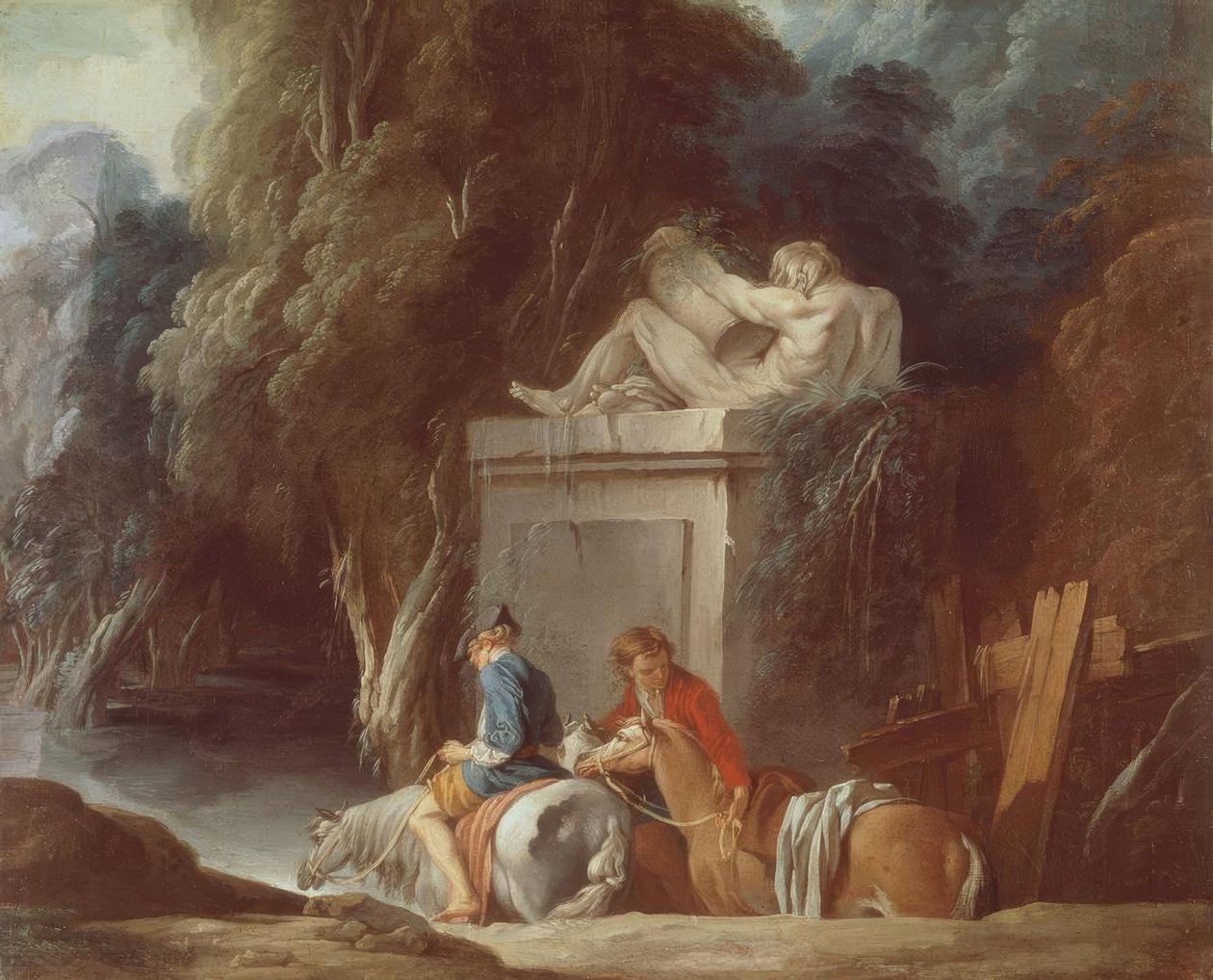 Pilotos cruzam um vau de François Boucher