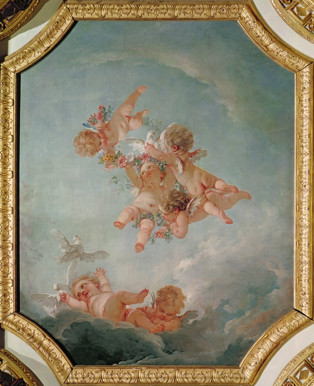 Primavera, de uma série do Four Seasons na Salle du Conseil de François Boucher