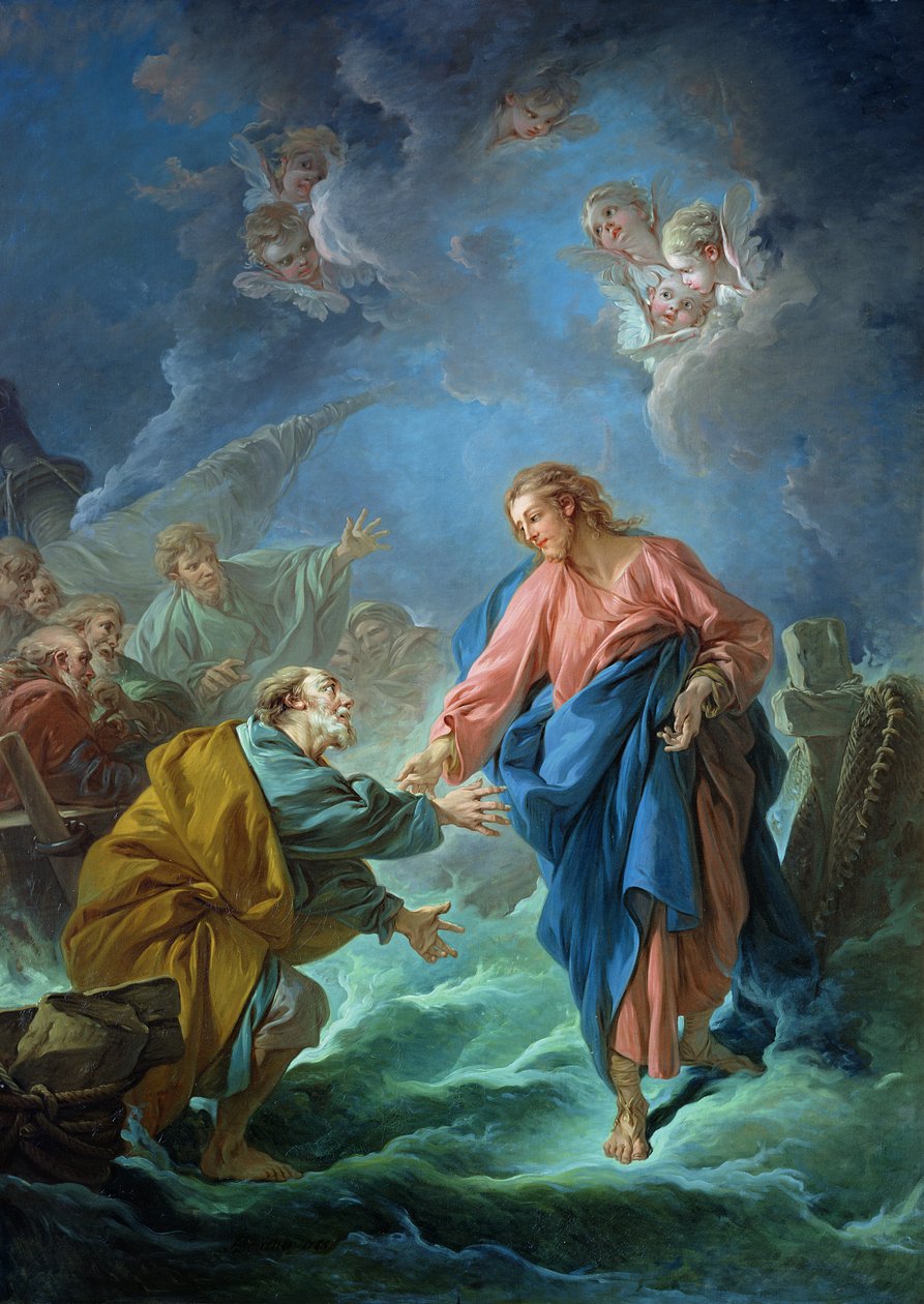 São Pedro Convidado a Andar na Água, 1766 de François Boucher