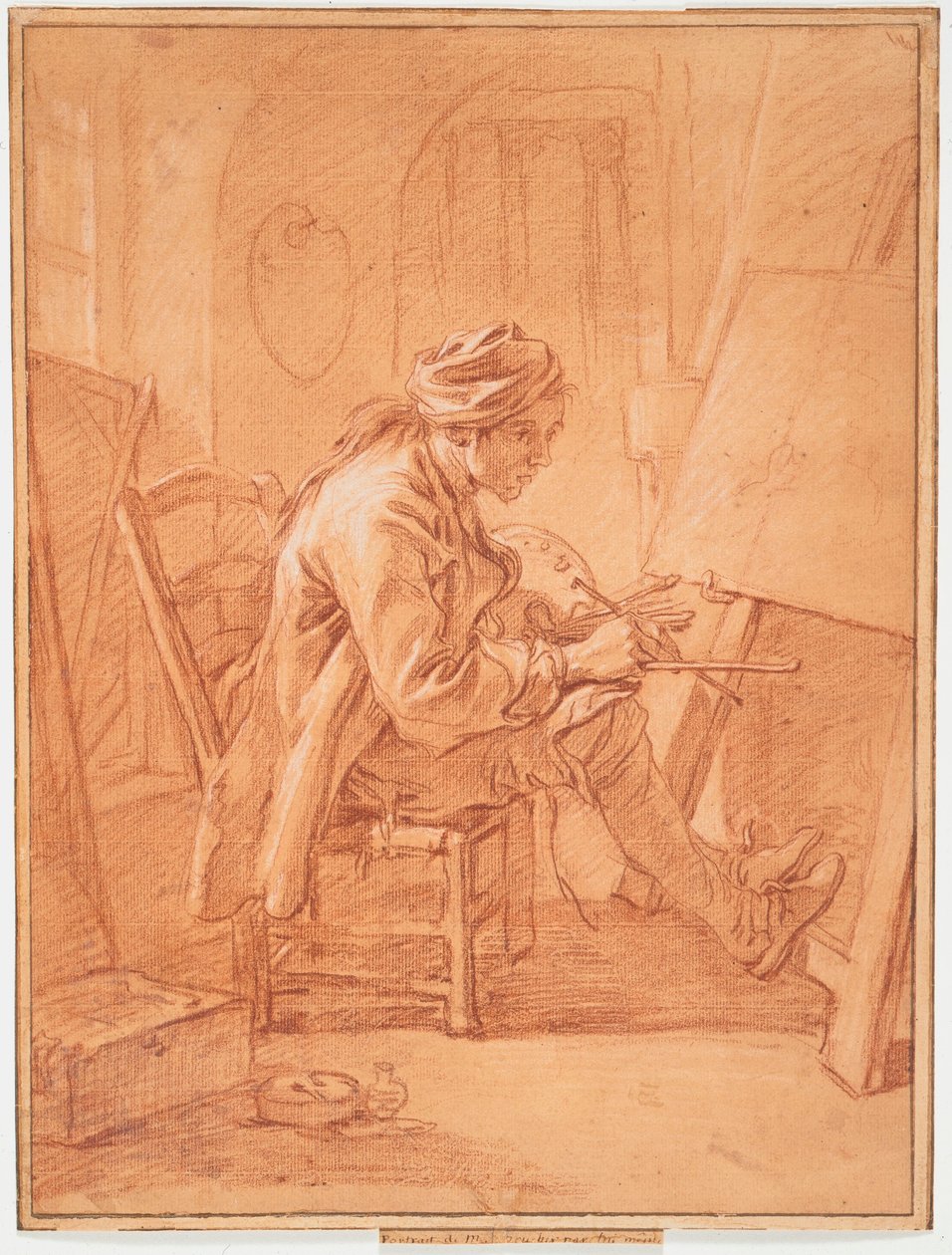 O artista em seu estúdio de François Boucher