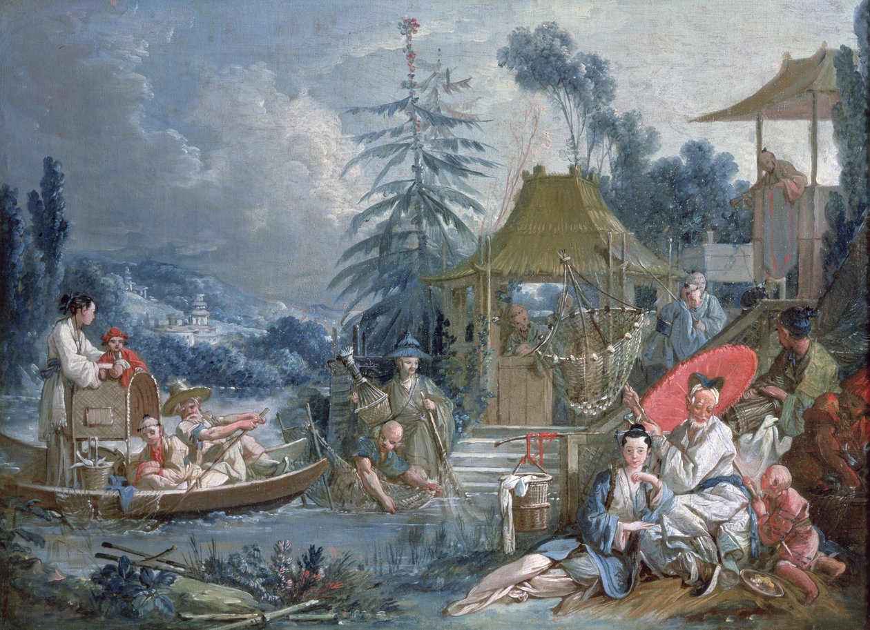 Os pescadores chineses, c.1742 de François Boucher
